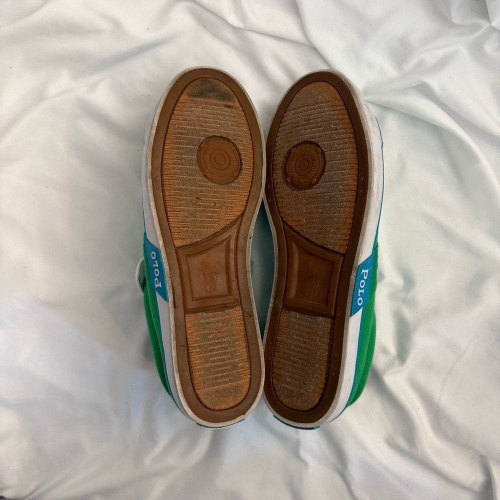 EUC Polo Ralph Lauren Gillian Canvas Logo Sneakers - Picture 5 of 8